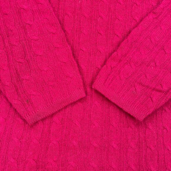 Vintage Express Tricot Sweater Sz Small Pink Wool Angora Cable Knit Crewneck 90s - Picture 8 of 13